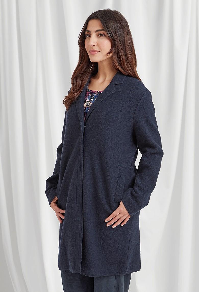 Ladies boiled wool coats uk on sale