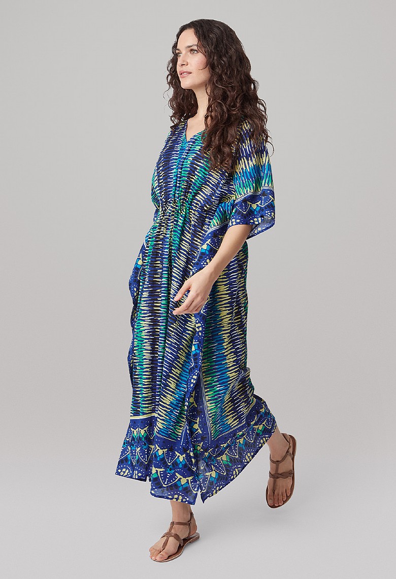 Kaftan Adini Maxi Dresses Iconic Vintage 1970s Indian Block