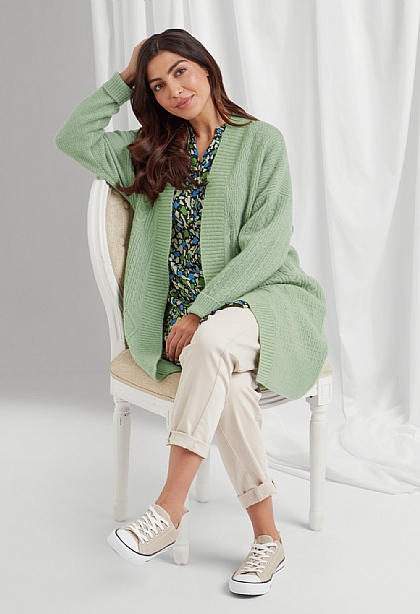 Brianna Cable Knit Coatigan Knitwear Adini