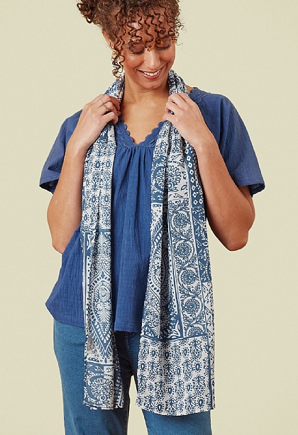 Patched Paisley Scarf