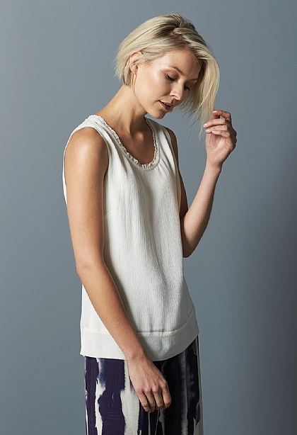 Caroline Crinkled Vest Top