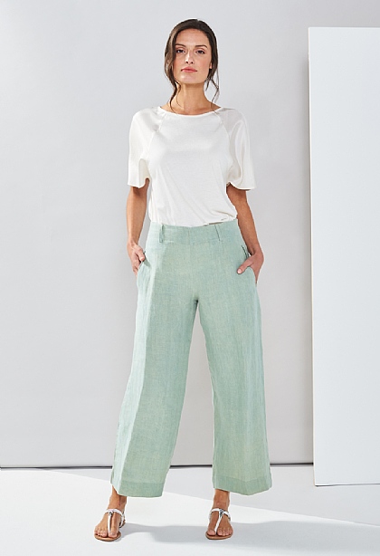 Cheyenne Cropped Linen Trouser